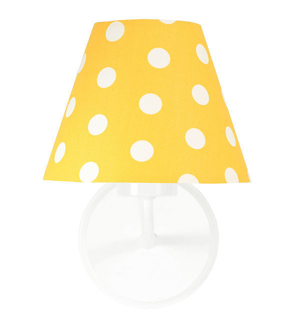 Vägglampa för barnrummet Raggio E27 60W guld / vita prickar