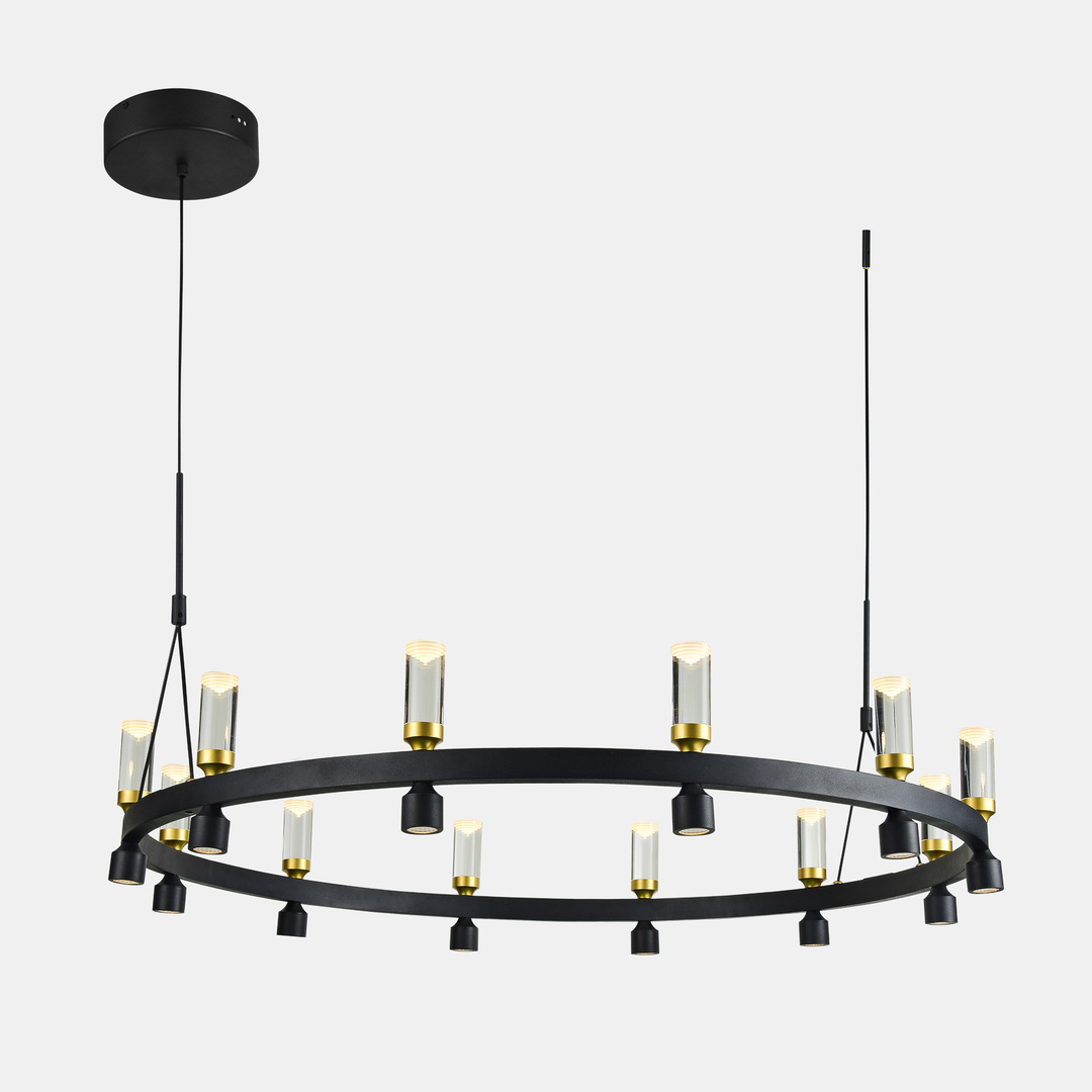 Pendul LED Italux Almelo negru 101,8 cm PND-83812-24
