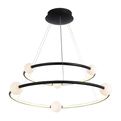 Jelölje be Italux LED függőlámpa fekete fehér 87 cm 86W PND-20112035-2A-BL