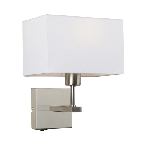 Jelölje be Éjjeli lámpa Italux Norte E27 fehér ezüst LED 29 cm WL-1122-1-A-SN-RC-WH
