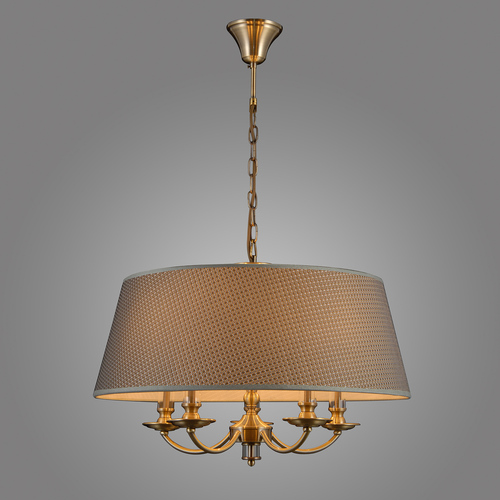 Jelölje be Függőlámpa Italux Zanobi E14 5 izzós barna szürke Ø60 cm PND-43272-5A