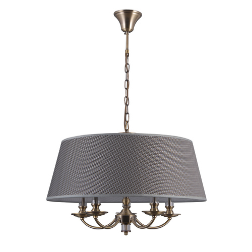 Jelölje be Függőlámpa Italux Zanobi E14 5 izzós barna szürke Ø60 cm PND-43272-5A