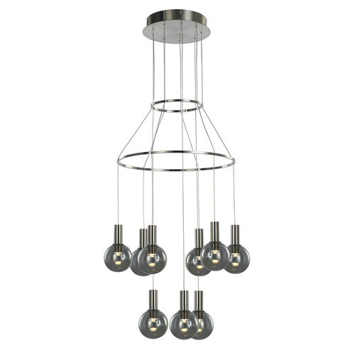 Jelölje be Italux Aria LED függőlámpa ezüst 40 cm MD17012002-9A