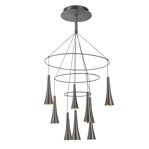 Jelölje be Függőlámpa Italux Luca LED barna alumínium 75 cm MD16115-9A