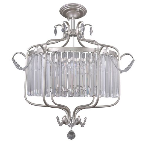 Jelölje be Italux Rinaldo LED kristály függőlámpa 6xE14 ezüst 66 cm PNPL-33057-6B-CH.S