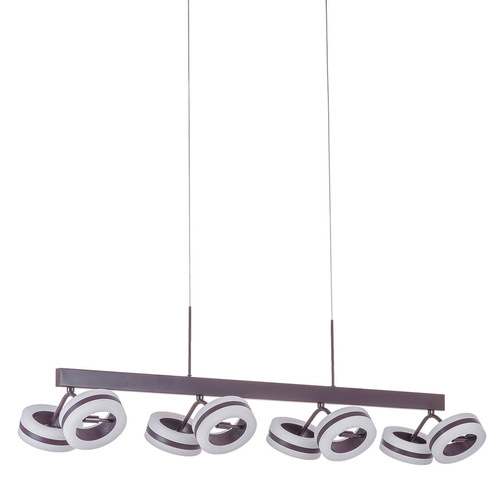 Jelölje be Függőlámpa Italux Metis LED barna 38,4W 3000K 85 cm AD16002-8A COFFEE