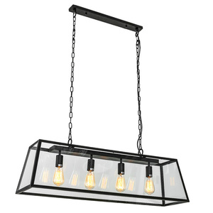Függőlámpa Italux Laverno fekete matt E27 4 izzós MD-102721-4-B small 1