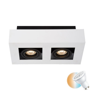 Italux Casemiro fehér GU10 2 izzós felületre szerelhető lámpa IT8001S2-WH/BK small 0