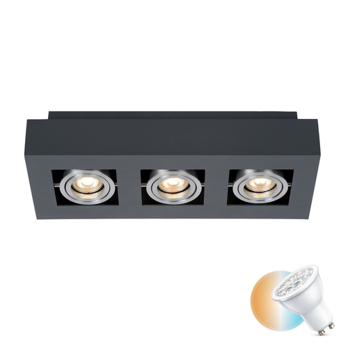 Jelölje be Felületi lámpa Italux Casemiro fekete 3xGU10 LED 36 cm IT8002S3-BK/AL