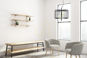 Függőlámpa Italux DAREN G9 3 fényű fekete 45 cm MDM-3937/3 BK small 2