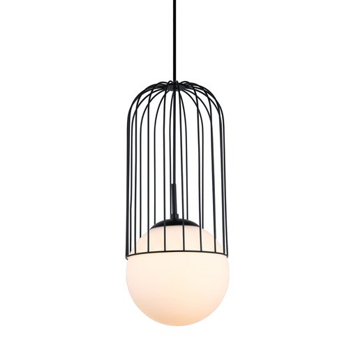 Jelölje be Italux fekete üveg LED függőlámpa E27 20 cm MDM-3940/1 BK
