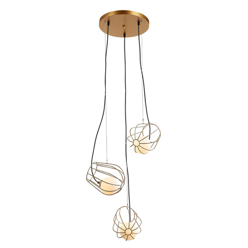 Jelölje be Függőlámpa Italux Golden Melisa 3x G9 arany üveg Ø53 cm MDM-3942/3 GD
