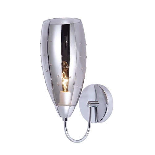 Jelölje be Italux modern króm sötét üveg E14 LED fali lámpa MBM2170/1 A