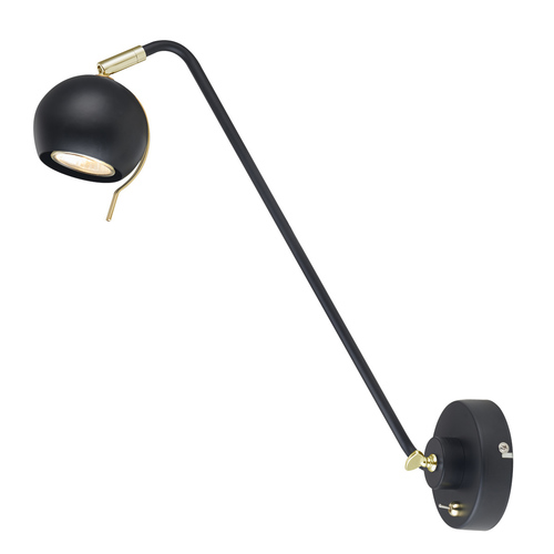 Jelölje be Fali lámpa Italux Charissa GU10 fekete matt fém 41,8 cm MB-H16049TLK-1-B/G