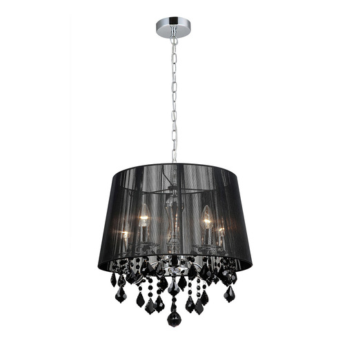 Jelölje be Italux függőlámpa fekete króm kristály 5xE14 45 cm MDM-2572/5 BK