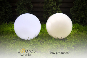 Kerti gömb lámpa Lunares Luna Ball RGBW 30/40/50 cm fehér UV-álló LBS304050ZRGB small 1